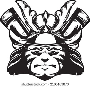 Kitsune Mask, Japanese Traditional Mask, Hand Drawn Japan Traditional Mask Vector Illustration
