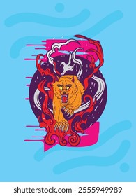  kitsune is mean japanese ghost with japan style character
