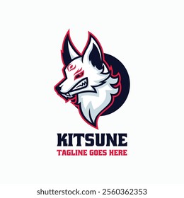 Kitsune Simple Mascot Logo Template