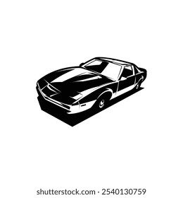 Kitt knight rider view from the front. best for logo, badge, emblem, icon, sticker design. for the American antique car industry. available in eps 10