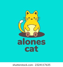 kitten cat fat cute colorful cartoon mascot logo icon vector illustration