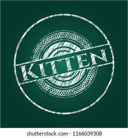 Kitten chalk emblem