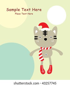 kitten christmas card