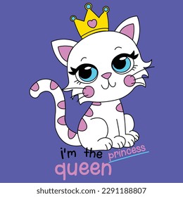 KITTEN WITH CROWN IM THE PRINCESS QUEEN