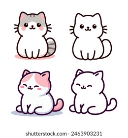 Kitten Cuties Sweet Kitty Cat Vector Collection