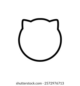 Kitten face structure icon flat editable icon mark