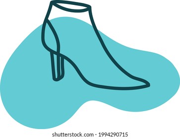 Kitten Heels, Illustration, On A White Background.