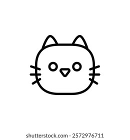 Kitten icon flat editable icon mark