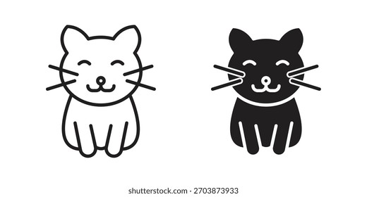 Ícone de gatinho para web design, aplicativos móveis