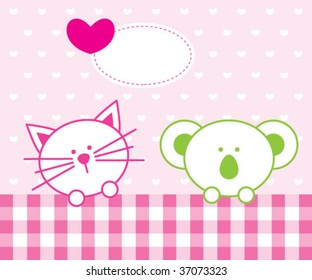 kitten koala love greeting