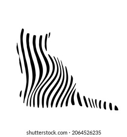 Kitten. Little cat, stylish minimalistic concept ideal for tatto, avatar, logo. Contemporary hand drawn vector illustrations