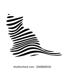 Kitten. Little cat, stylish minimalistic concept ideal for tatto, avatar, logo. Contemporary hand drawn vector illustrations