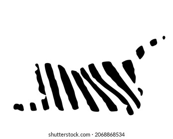 Kitten. Little cat, stylish minimalistic concept ideal for tatto, avatar, logo. Contemporary hand drawn vector illustrations