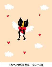 kitten in love heaven