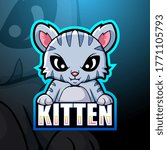 Kitten mascot esport logo design