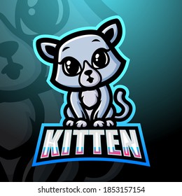 Kitten mascot esport logo design