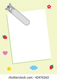 kitten memo card