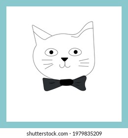 Gatito con fondo blanco