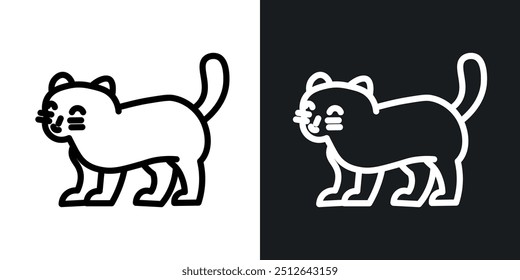 Gatito delineó la colección del Vector del icono.