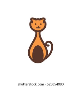 Kitten Pet Logo Design Template Element