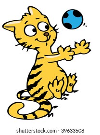 Kitten playing