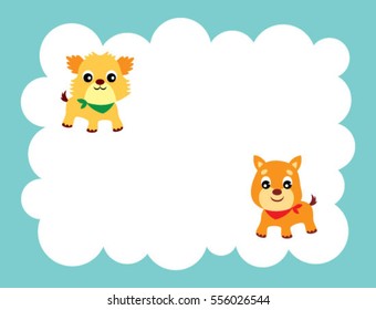kitten and puppy message card