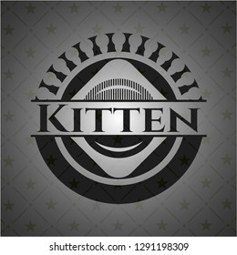 Kitten realistic black emblem