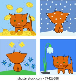 Kitten. Seasons