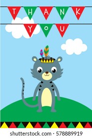 kitten thank you card