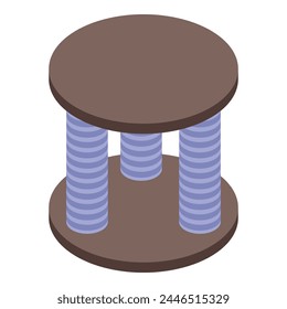 Kitten toy icon isometric vector. Cat post. Store care