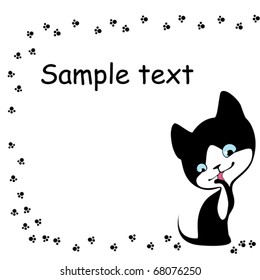 The kitten which washes pad 4