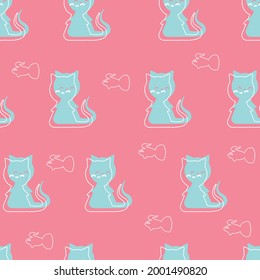 kittens and fish clockwork pattern