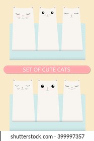 Kittens pocket greeting birthday or shower card poster concept. svg