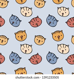 Kittens seamless pattern. Fine for kids stationery, wrapping paper, textile print