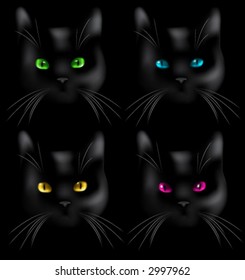 Kittens. Vector illustration.