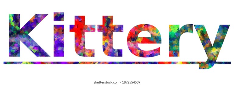 Kittery. Colorful typography text banner. Vector the word kittery design. Can be used to logo, card, poster, heading and beautiful title