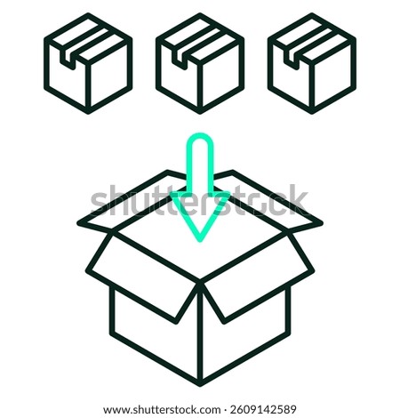 Kitting icon visualized simply Dual Line style.