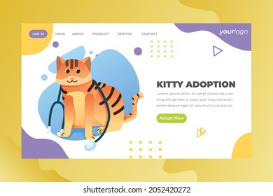 Kitty Adopt - Vector Landing Page