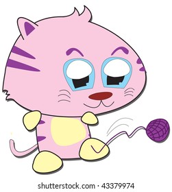 'Kitty Cartoon Vector'