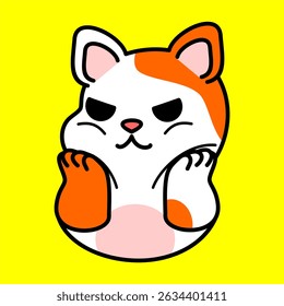 kitty cat cartoon vector icon cute funny character