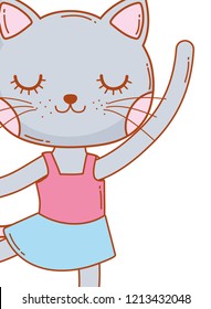 kitty cat lay down cartoon
