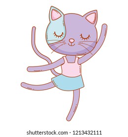 kitty cat lay down cartoon