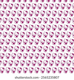  kitty pattern design with background