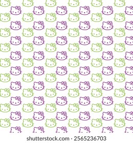  kitty pattern design with background