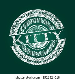 Kitty written on a blackboard. Vector Illustration. Detailed.