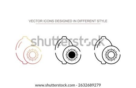 Kivi icon design with white background stock illustration