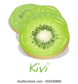 Kivi vector illustration isolated on white 