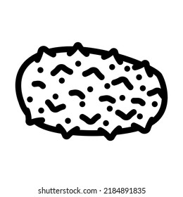 kiwano orugets line icon vector. kiwano orugets sign. isolated contour symbol black illustration