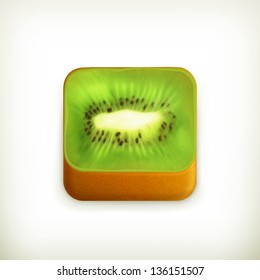 Kiwi app icon, vector