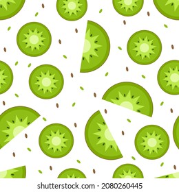 Ilustración de fondo de Kiwi, sin soldadura de patrón, vector, impresión, textil